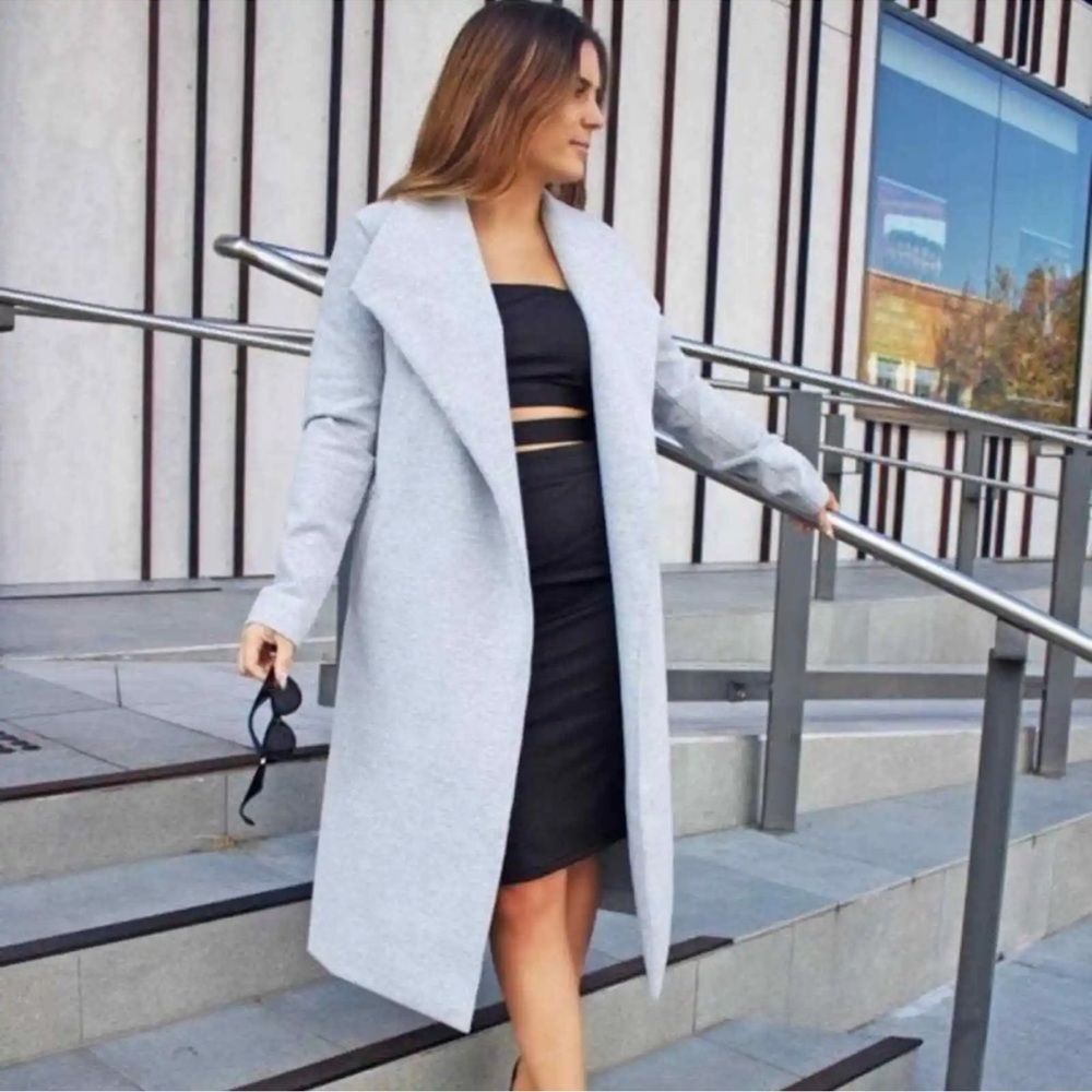 The Fifth Label The Fifth Fully Lined Open Front Gray coat